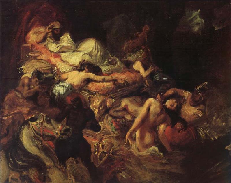 Eugene Delacroix Stgudie to the death of the Sardanapal